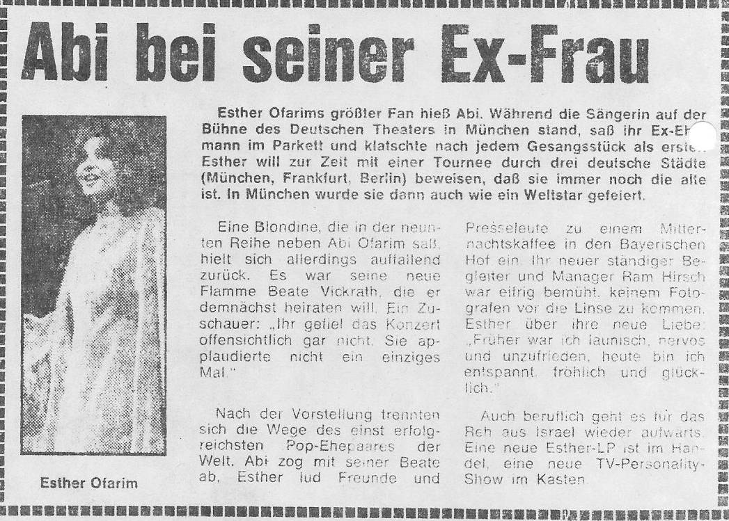 Esther Ofarim - Deutsches Theater 1972