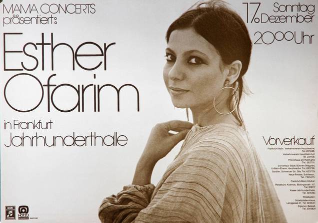 Esther Ofarim - Concert poster 1972