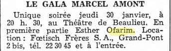 Esther Ofarim in Lausanne, 1964