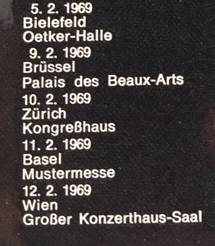 Esther & Abi Ofarim tourlist