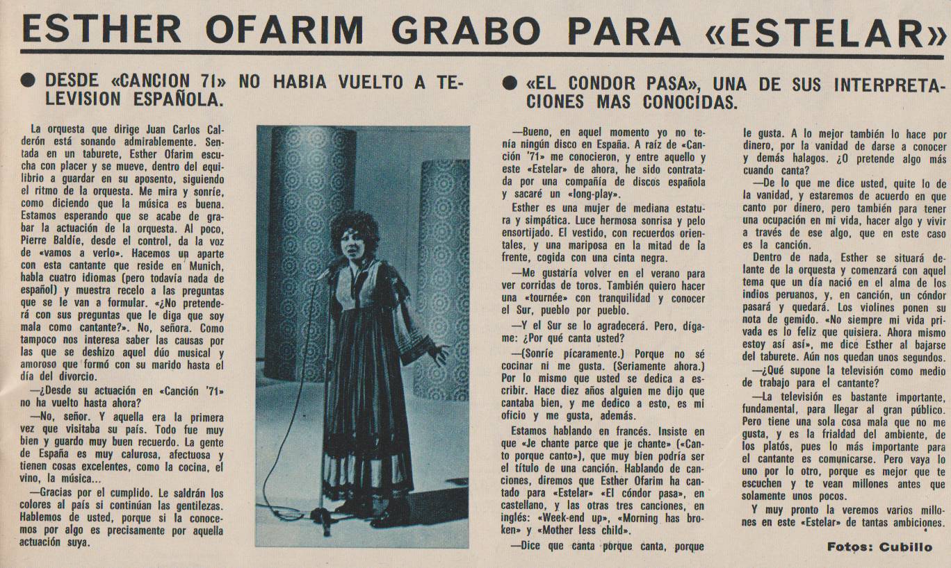 Esther Ofarim in Estelar  